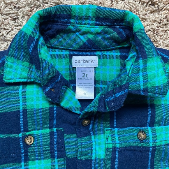 Carter’s Flannel button down - Picture 4 of 5